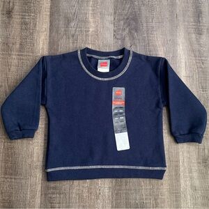 💞 New Hanes Baby & Toddler Boys Size 18 Months Blue Athletic Sweatshirt
